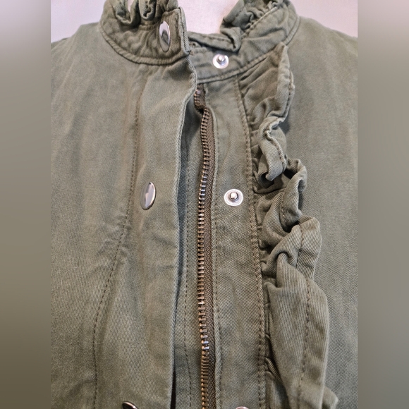 Veveret Ruffled Utility Jacket NWT - Picture 4 of 6